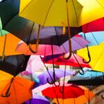 umbrella, landscape, red, winter, umbrella, umbrella, umbrella, umbrella, umbrella